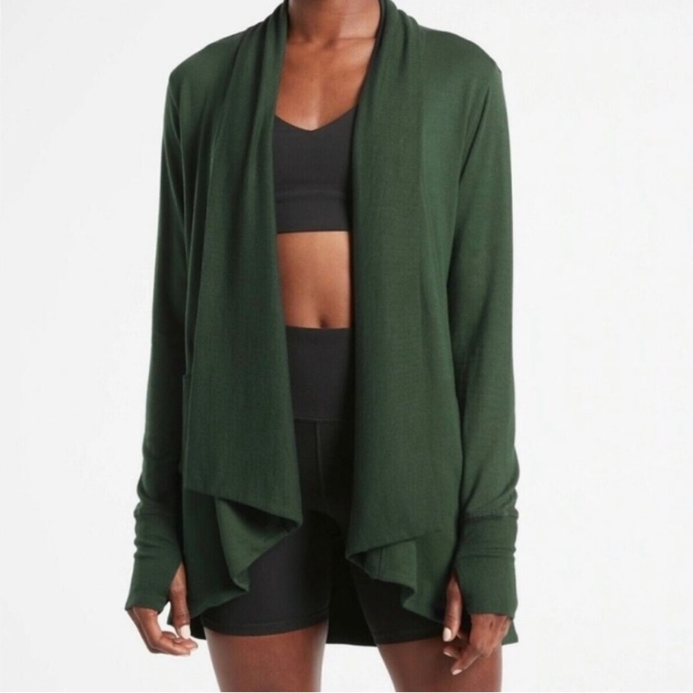 Athleta Evergreen Pranayama Drape Cardigan Size Small